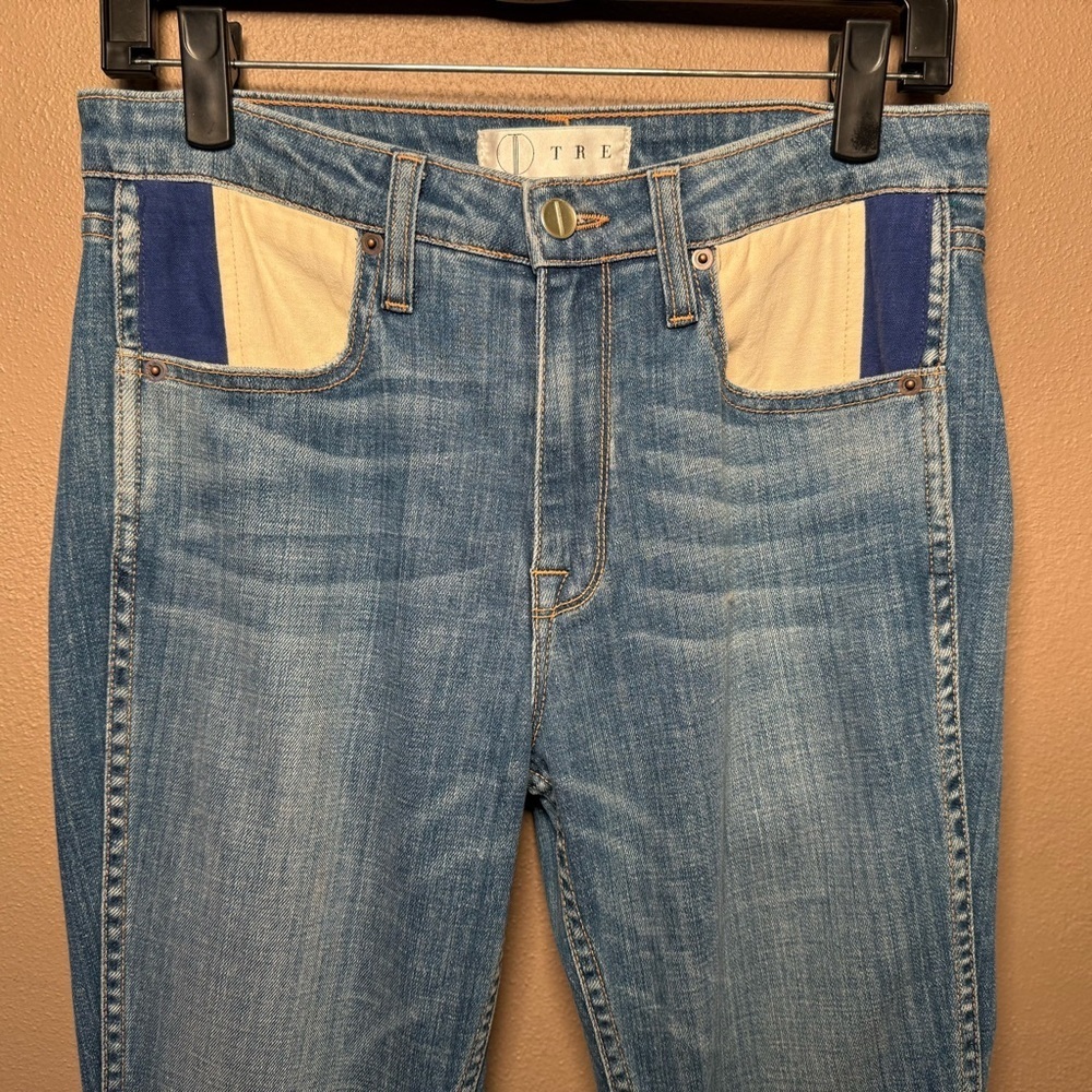 Tre By Natalie Ratabesi The Cher Wide-leg Jeans Flare Indigo Size 30 Streetwear - Picture 4 of 15